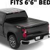 LEER HF650M | Fits 2014-2018 GM Chevy Silverado/GMC Sierra 1500 with 6.6 FT Bed | Hard, Quad-Folding, Low Profile Tonneau Cover | SKU 650170
