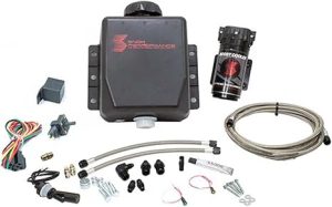 Nitrous Express SNO-201-BRD Water/Methanol Injection System Gas Stage 1 Boost Cooler Upgrade 30-70 HP Stainless Steel Braided Line Water/Methanol Injection System