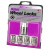 Chrome Cone Seat Wheel Lock Set (M12 x 1.5 Thread Size) – Set of 4 Locks and 1 Key - Image 2