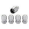 Chrome Cone Seat Wheel Lock Set (M12 x 1.5 Thread Size) – Set of 4 Locks and 1 Key