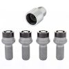 Black Bolt Style Radius Seat Lock Set (M14 x 1.5 Thread Size) – Set of 4 Locks and 1 Key