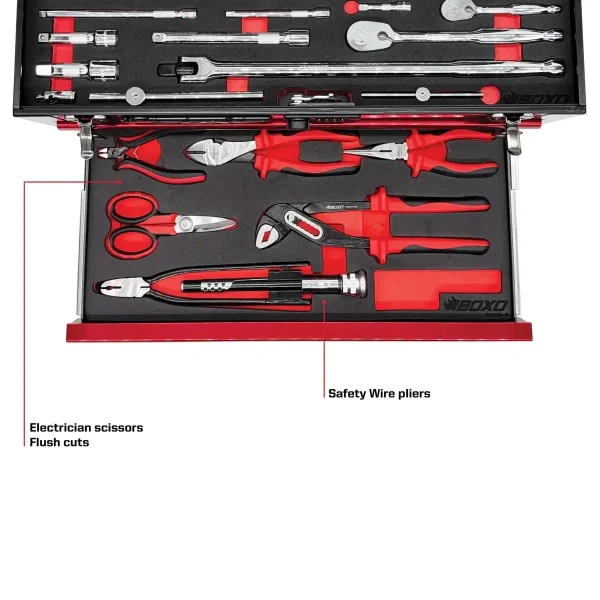 MotoBox | 103-Piece Metric Motorcycle 3-Drawer Hand Carry Tool Box - Image 11