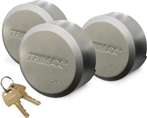 Trimax THP3XL - Trailer Door Lock (3 Pack Keyed Alike) - Shackleless Puck Lock for Trailers, Universal Fit, Weather Resistant