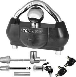 Trimax – TCP100 – Keyed-Alike Towing Kit – Locks Include UMAX100 Coupler, TC123 Coupler Lock, TS32 Receiver Lock, T5 Pin, Secure Storage Case