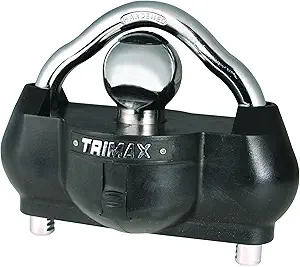 Trimax - UMAX 100 - Trailer Lock for Hitch, Dual Force Security - Trailer Hitch Lock for 1-7/8" - 2-5/16" Couplers, All Coupler Types