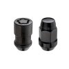 Black Bulge Style Cone Seat Wheel Installation Kit for 5 Lug Vehicles (M12 x 1.5 Thread Size); Set of 16 Lug Nuts, 4 Wheel Locks, 1 Key & 1 Key Storage Pouch - Image 2