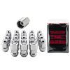 Jeep Wrangler 23-Piece Chrome Bulge Cone Seat Wheel Installation Kit (1/2-20 Thread Size); Set of 18 Lug Nuts, 5 Wheel Locks, 1 Key & 1 Key Storage Pouch