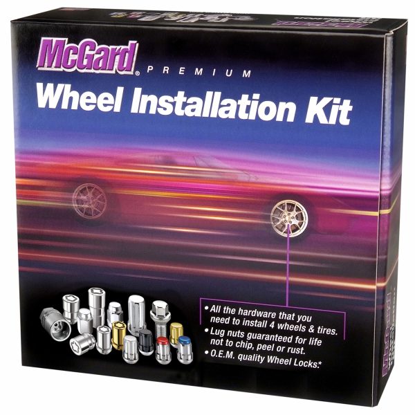 Black Cone Seat Wheel Installation Kit for 6 Lug Vehicles (M14 x 1.5 Thread Size); Set of 20 Lug Nuts, 4 Wheel Locks, 1 Key & 1 Key Storage Pouch - Image 4