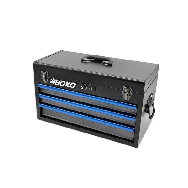 159-Piece Metric and SAE Combo 3-Drawer Hand Carry Tool Box - BLACK - Image 9