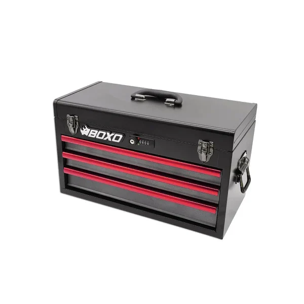 159-Piece Metric and SAE Combo 3-Drawer Hand Carry Tool Box - BLACK - Image 8